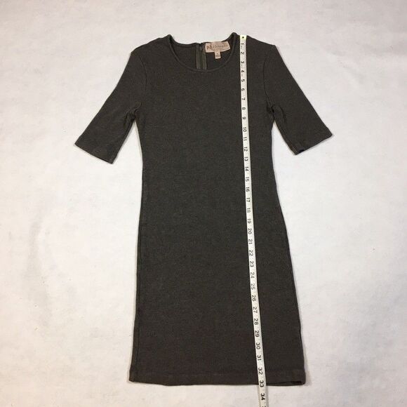 Philosophy Womens S Bodycon Mini Knit Dress Gray Rayon Half Sleeve Classic Party - Picture 10 of 12